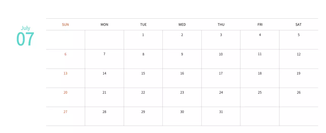 New Year's calendar with a warm, illustrated feel