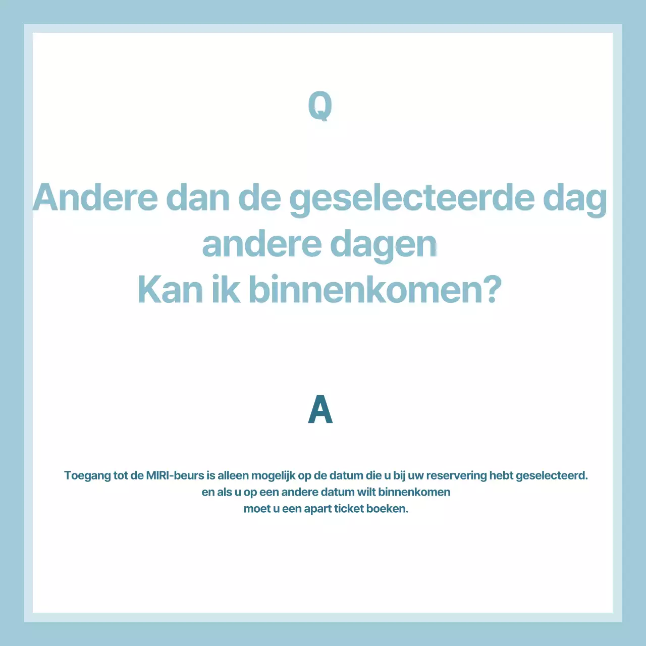Lichtblauwe eenvoudige informatieverstrekking FAQ