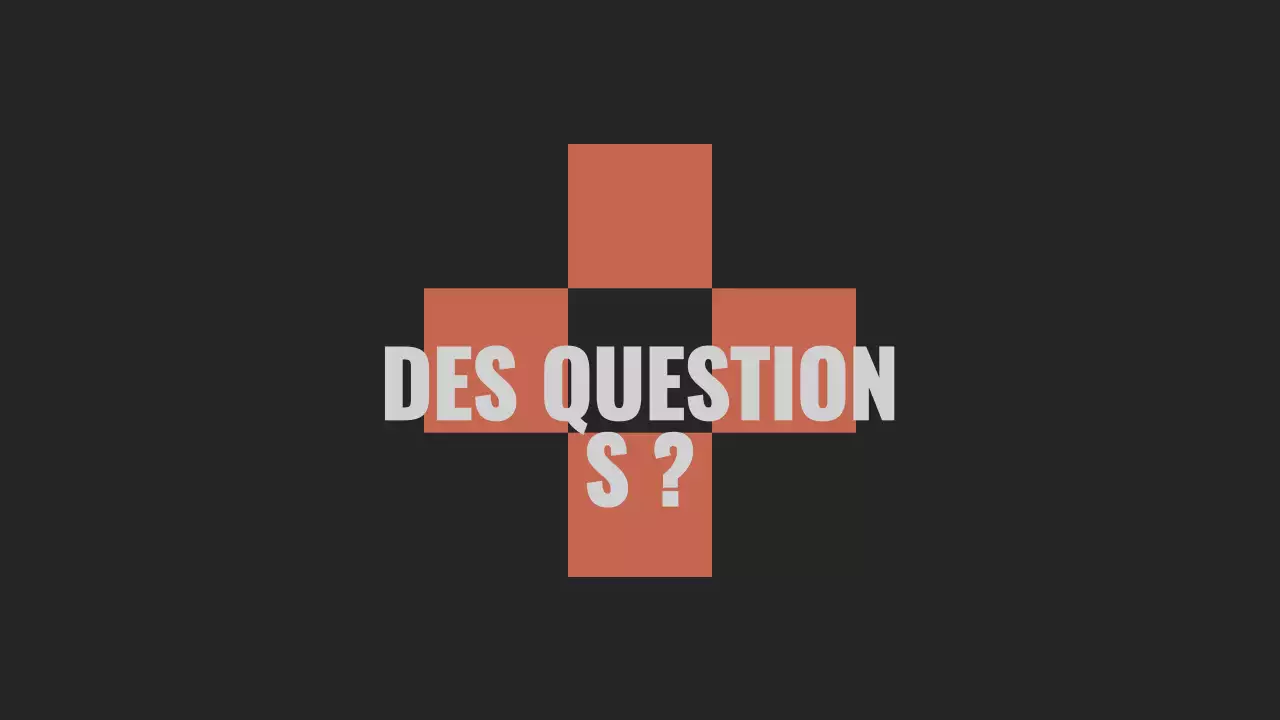 Présentation du projet de groupe noir et orange