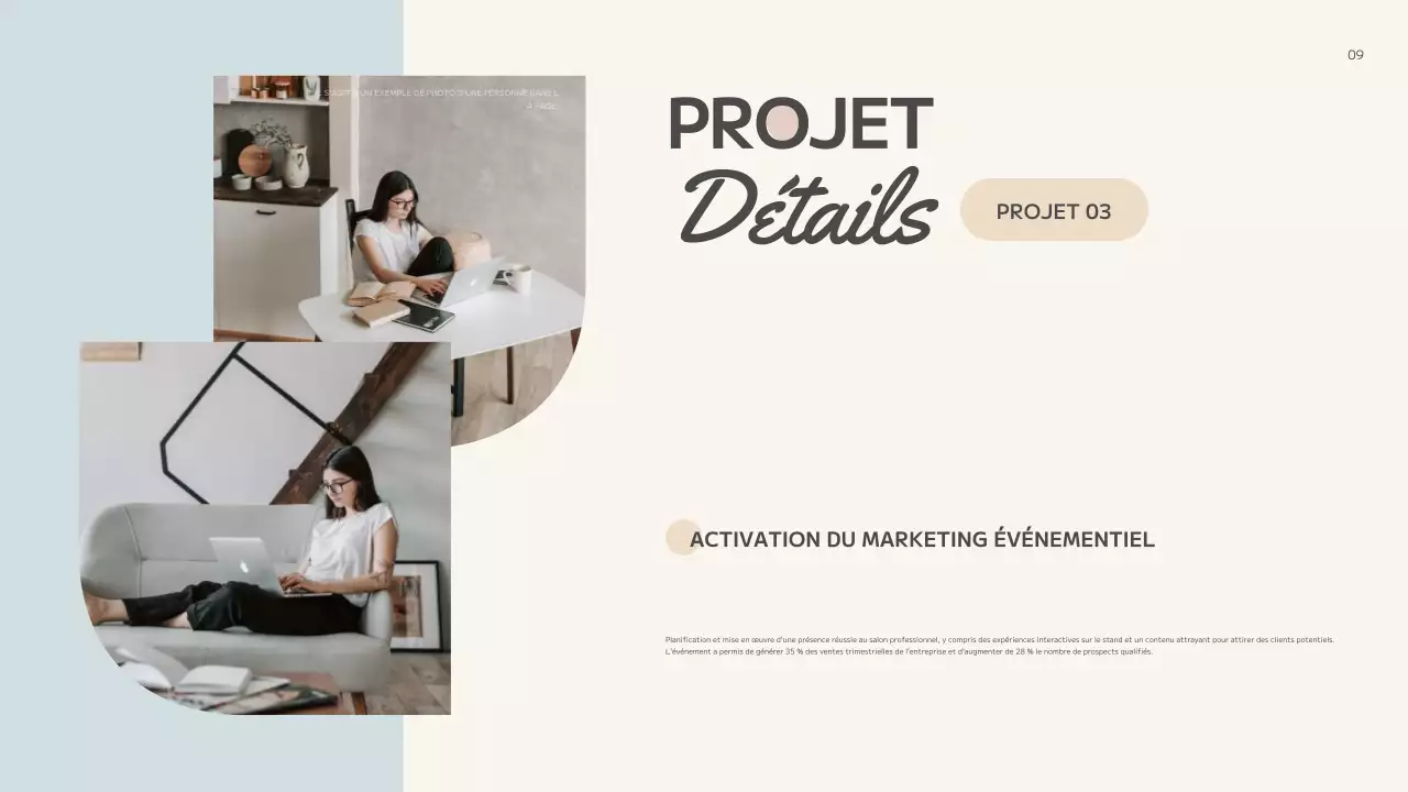 Portefeuille créatif abstrait beige