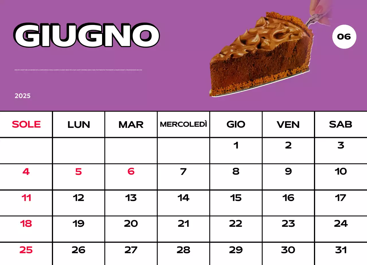 Calendari colorati con una varietà di illustrazioni retrò