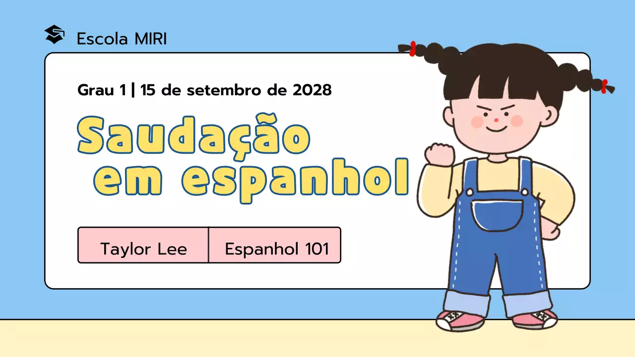 Apresentação de aulas lúdicas para a escola primária