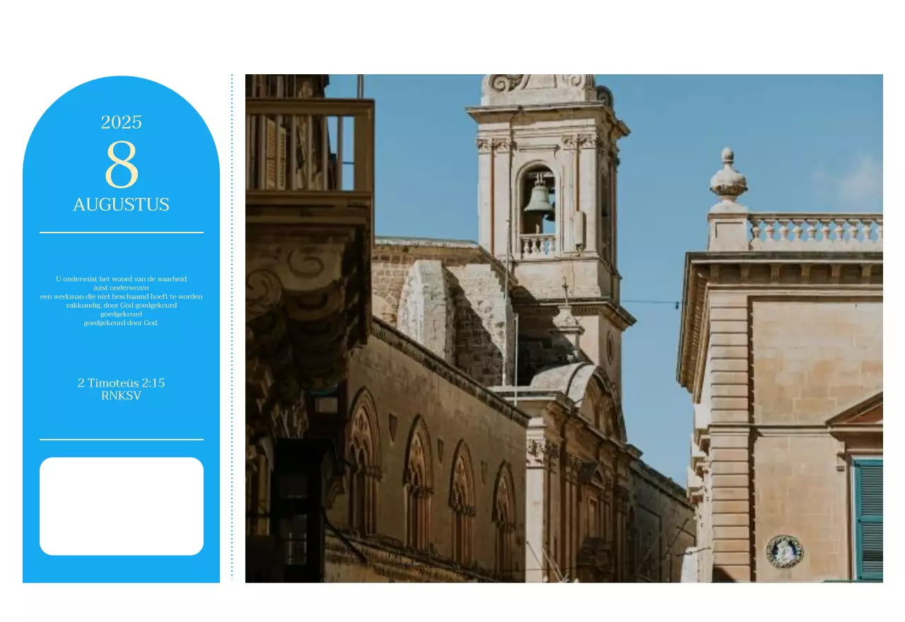 Blauw modern concept kerkkalender