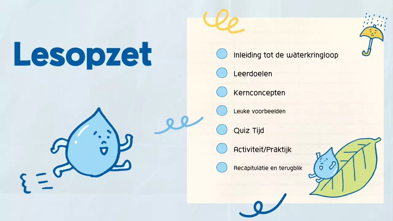 Blauwe Leuke Speelse Wetenschapsklas Presentatie voor Scholier