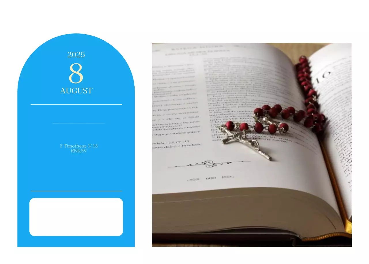 Blaues modernes Konzept Kirchenkalender