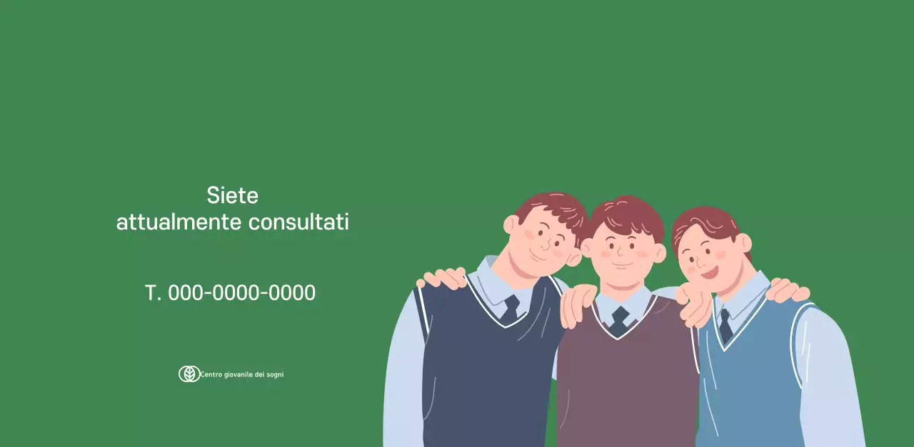 Calendario con illustrazioni giovanili su sfondo giallo-verde