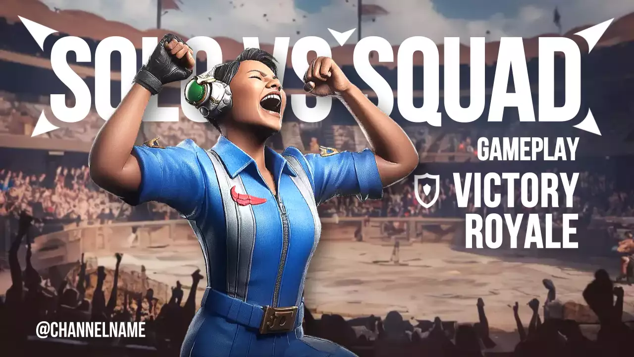 Blue Trendy Gaming Promotion YouTube Thumbnail