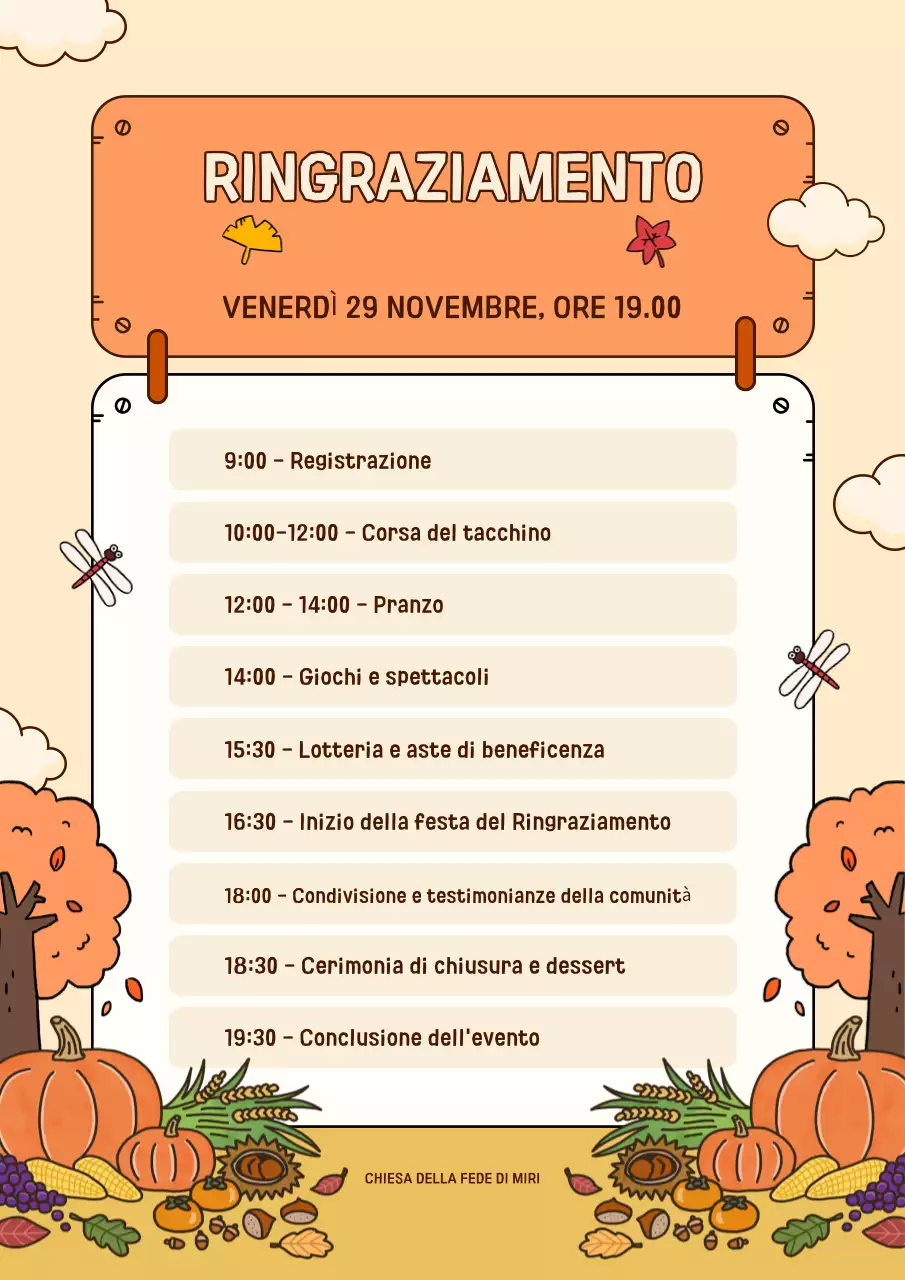 arancione tradizionale del Ringraziamento