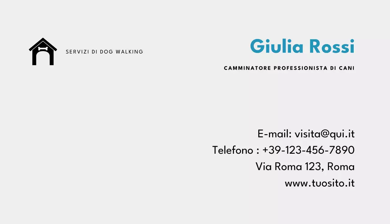 biglietto da visita minimal bianco