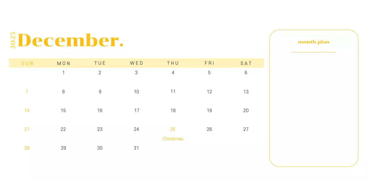 Calendar with youth illustrations on a yellow-green background