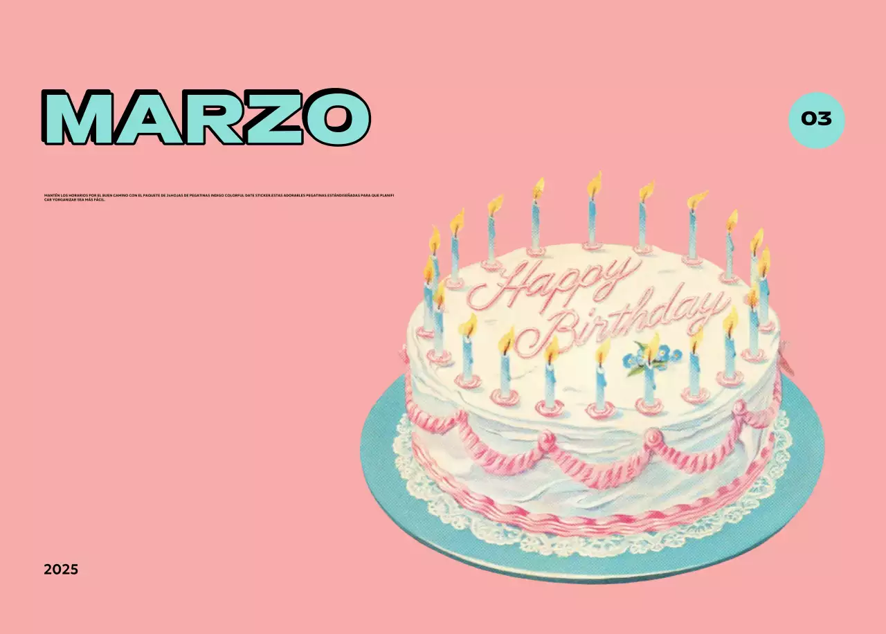 Coloridos calendarios con diversas ilustraciones retro