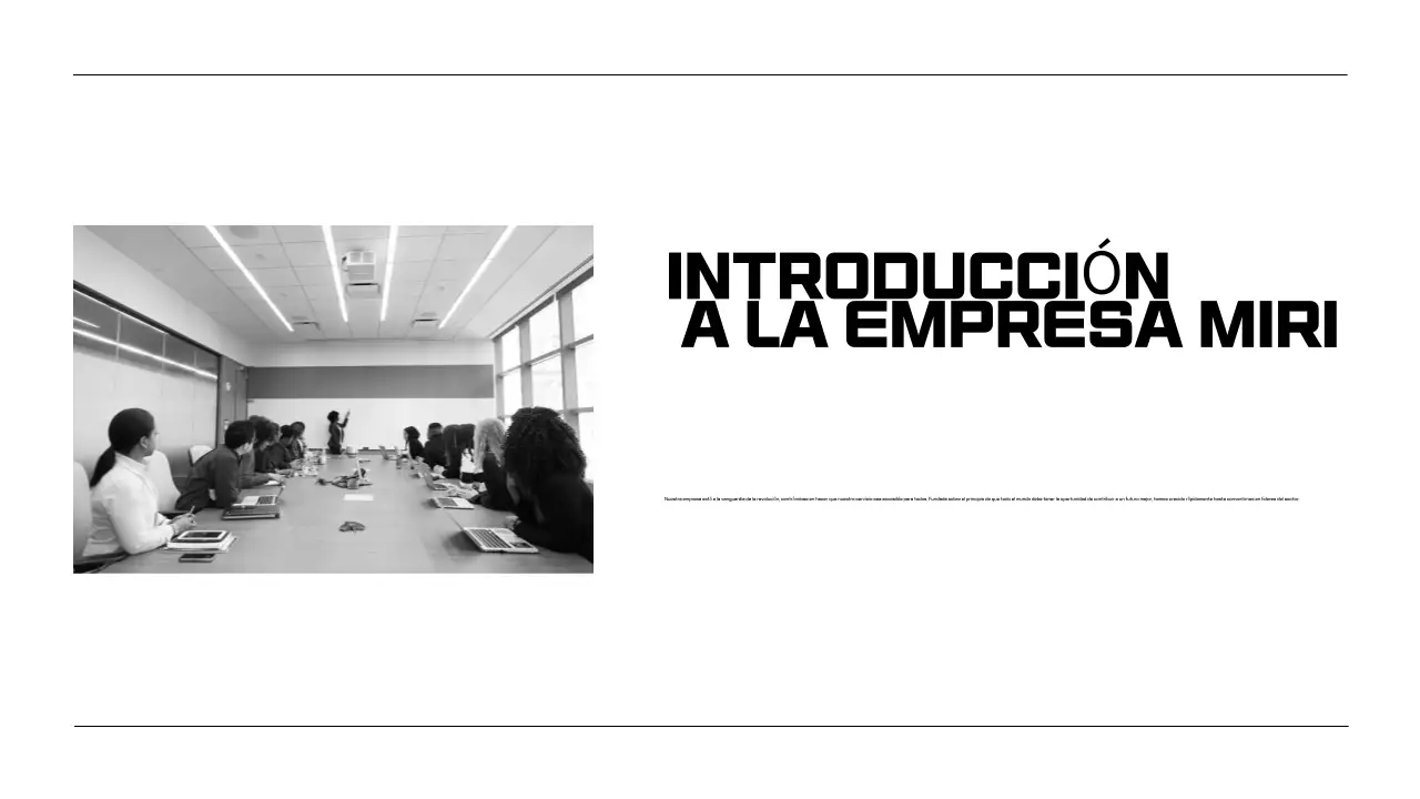 Presentaciones en blanco y negro para la incorporación de empleados