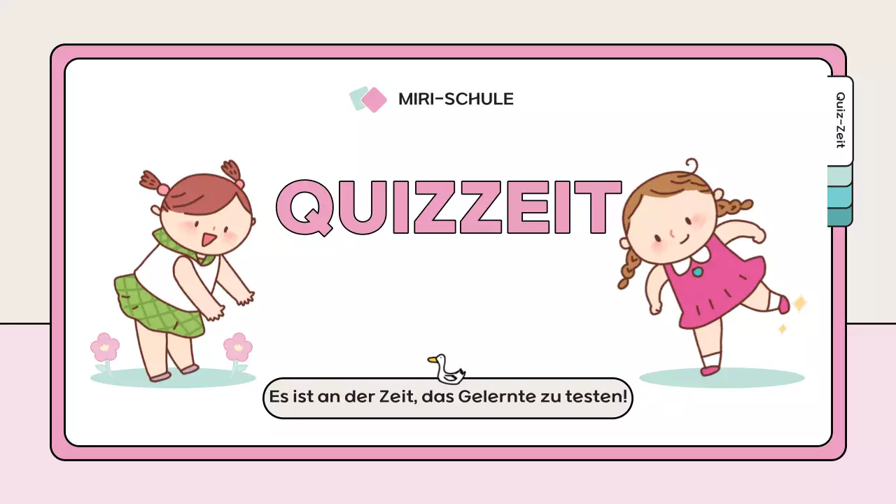 rosa verspieltes Quiz Lernmaterial