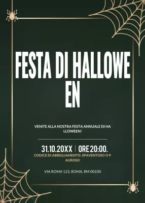 invito gotico nero per Halloween