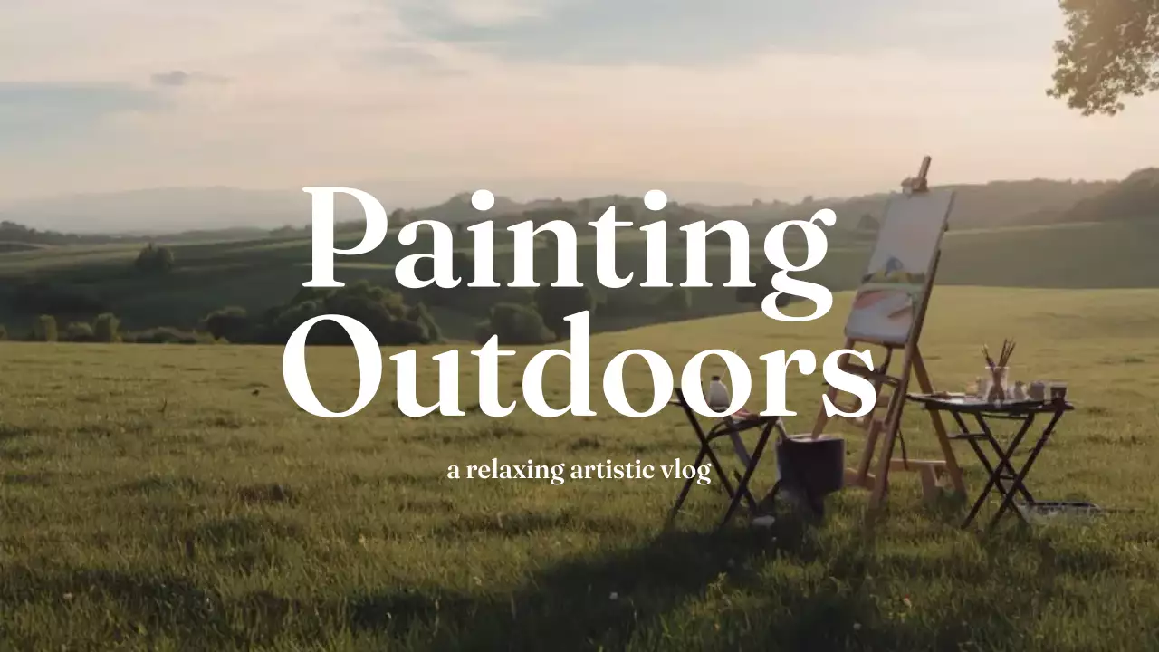 Green Rustic Painting Vlog YouTube Thumbnail