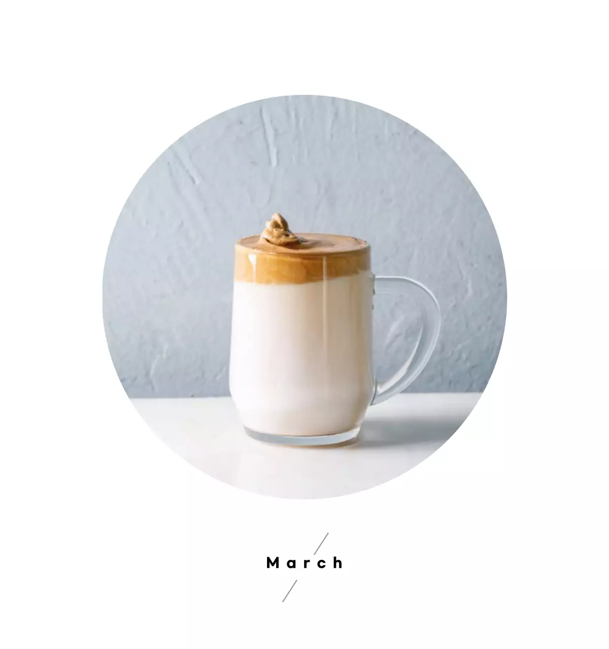 Minimalist coffee calendar