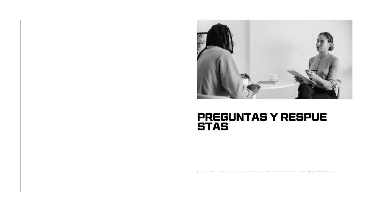 Presentaciones en blanco y negro para la incorporación de empleados