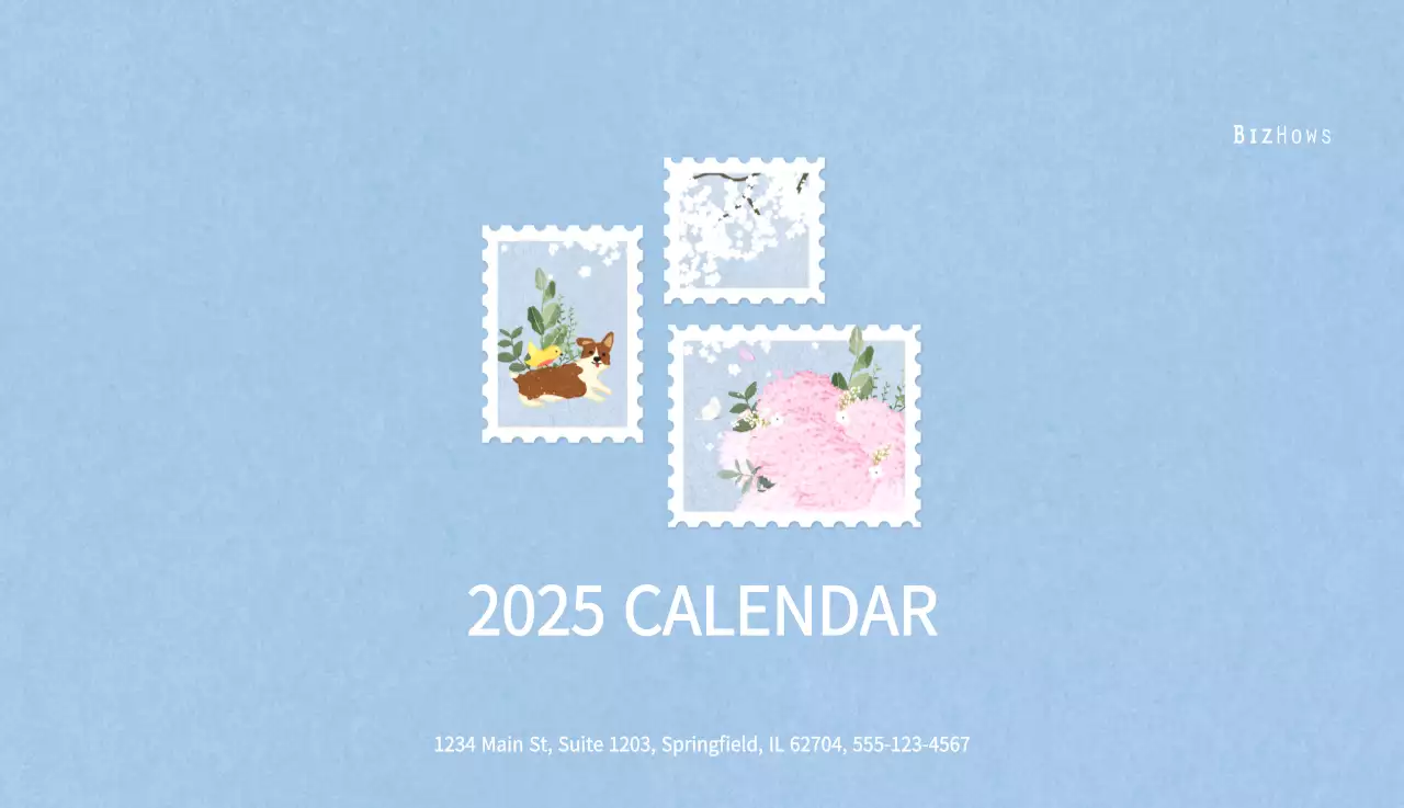 New Year's calendar with a warm, illustrated feel