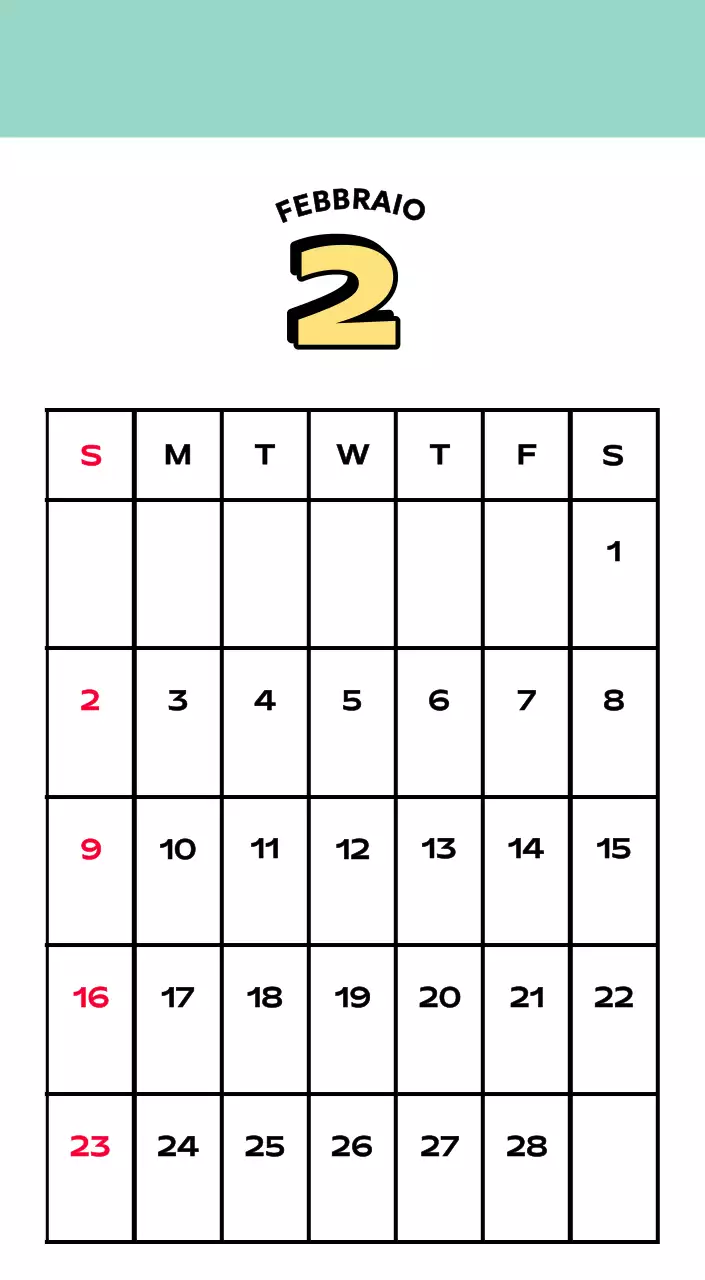 Calendari colorati con una varietà di illustrazioni retrò