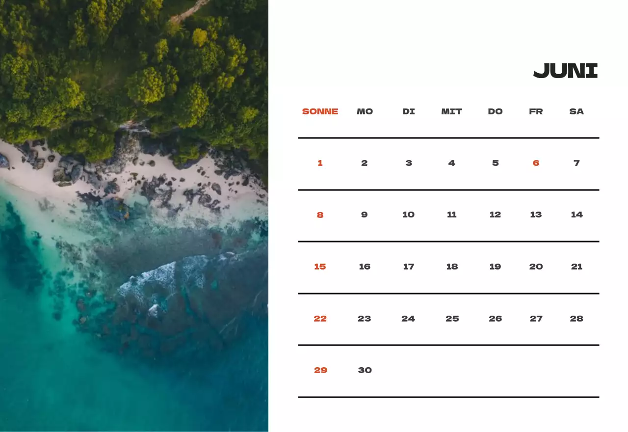 Himmel Foto sauber Kalender