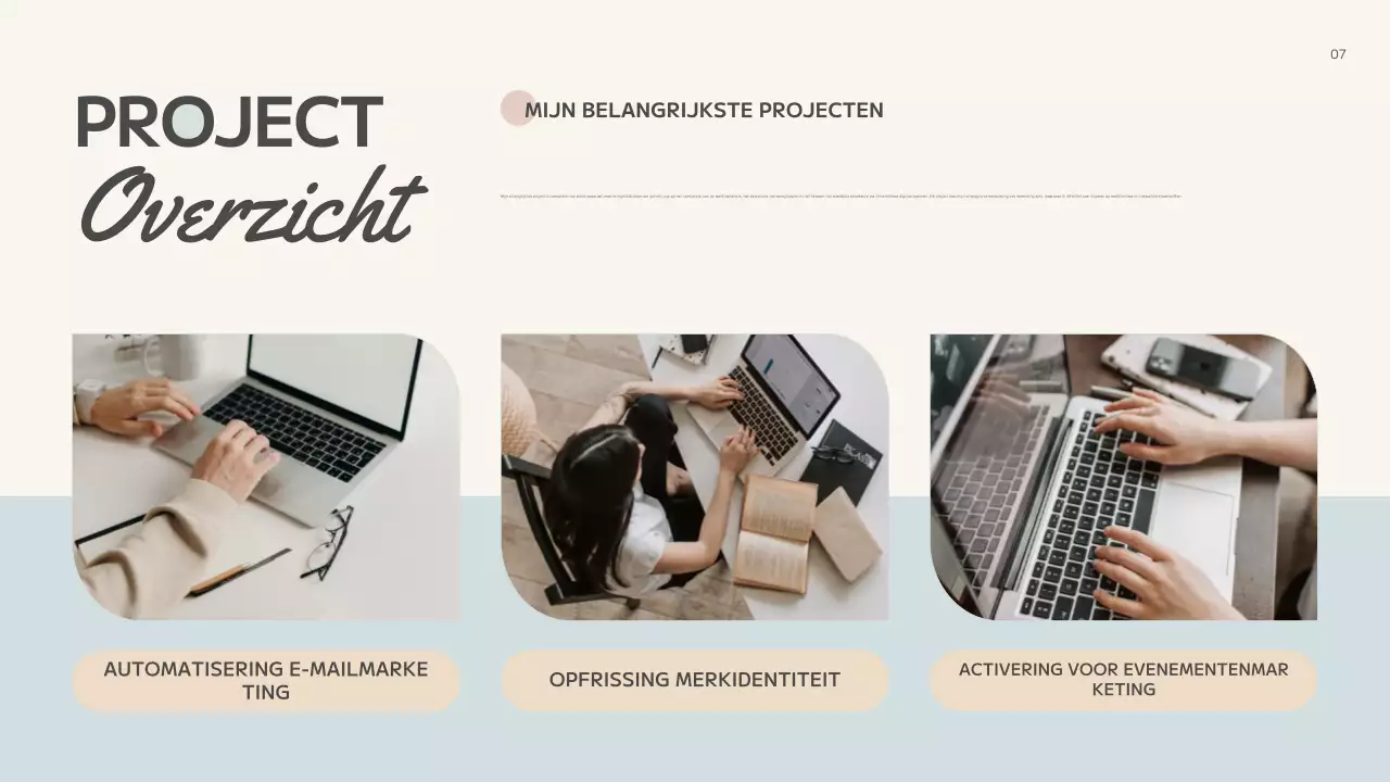 beige abstract creatief portfolio