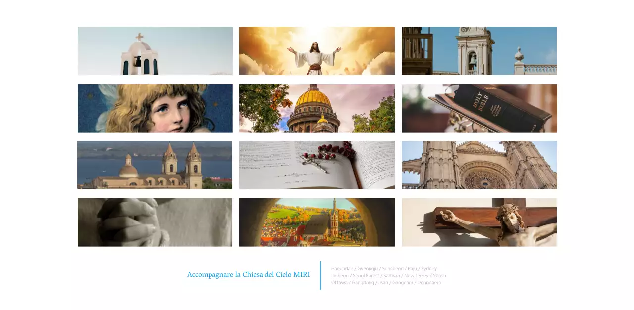 Calendario ecclesiastico blu di concezione moderna