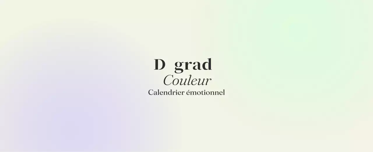 Calendrier minimaliste dégradé