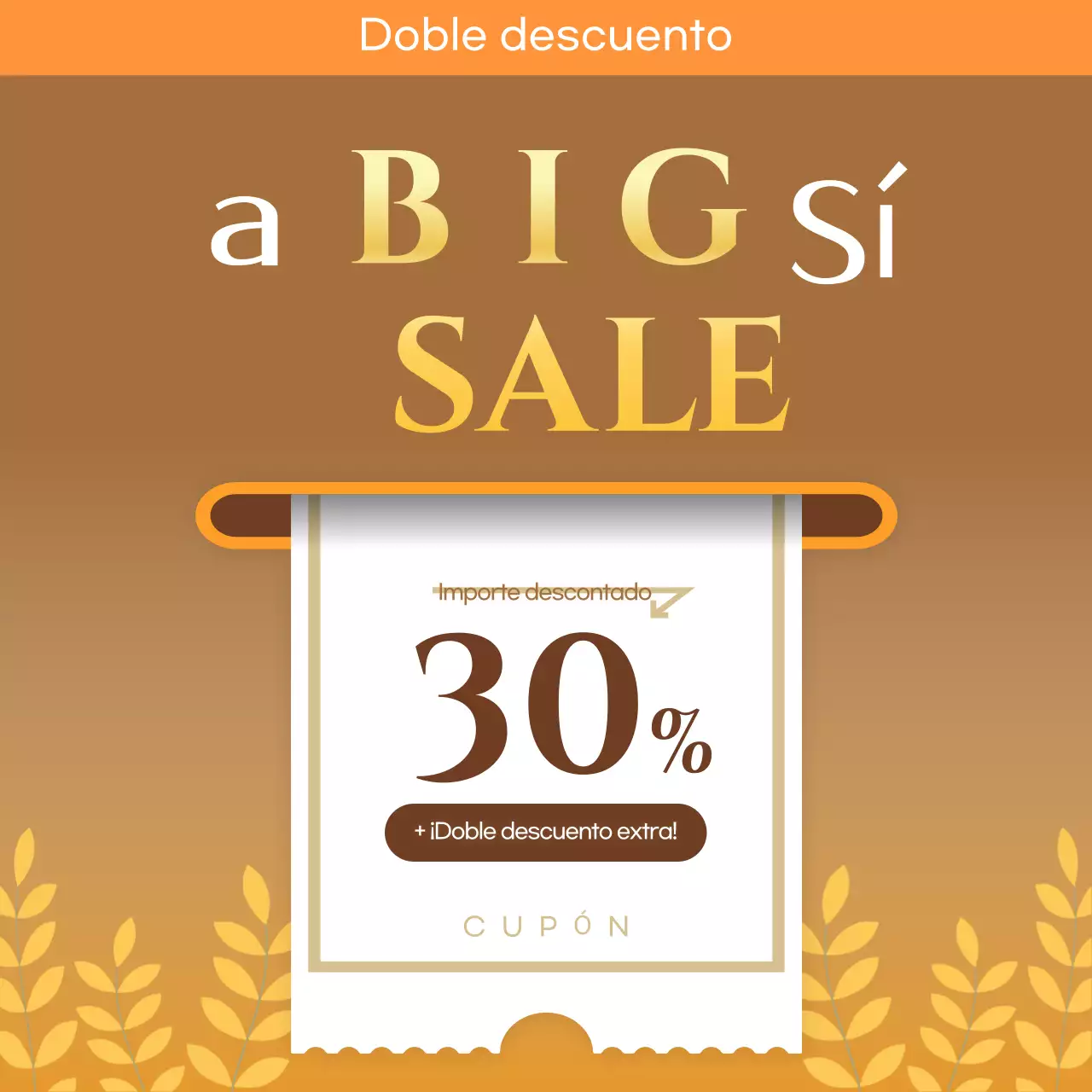Promoción de descuento Orange Simple