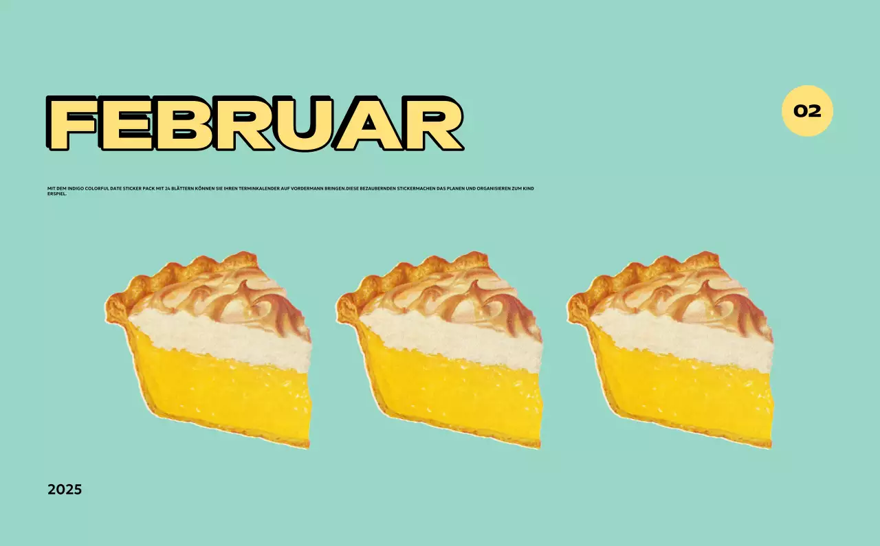 Bunte Kalender mit einer Vielzahl von Retro-Illustrationen