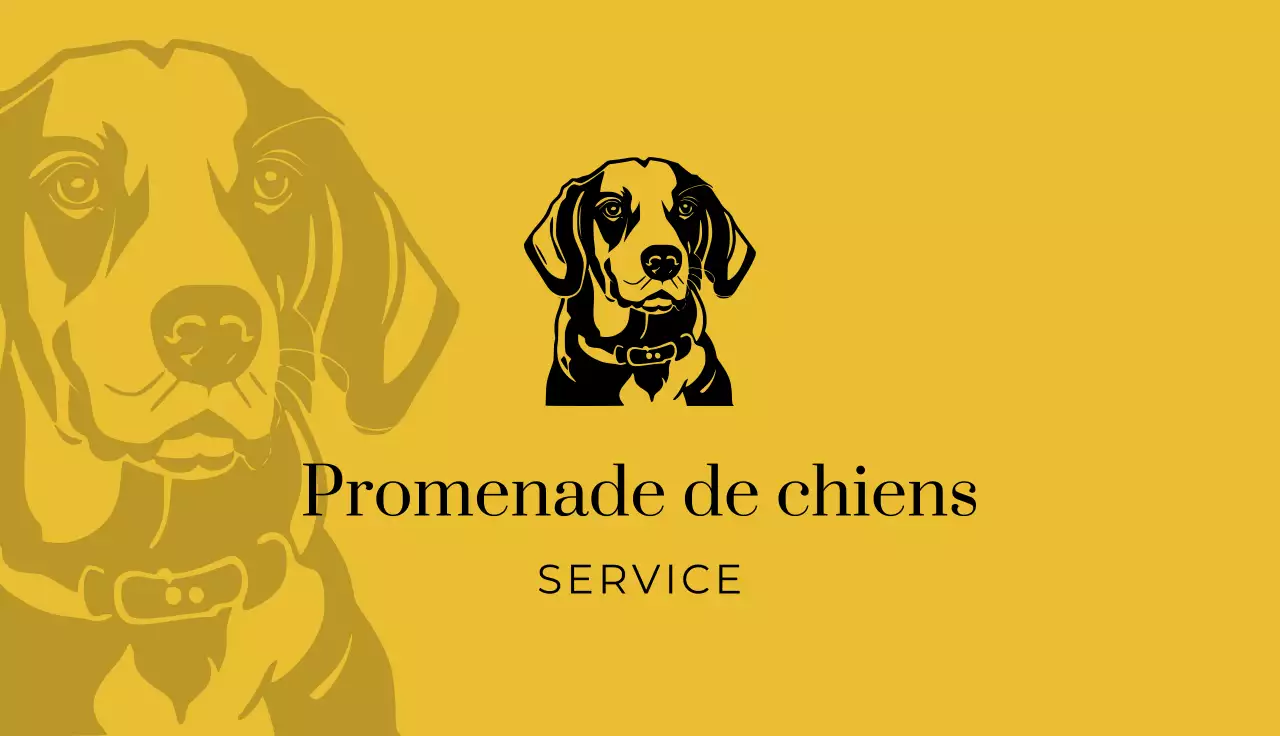 carte de visite minimale blanche pour chien