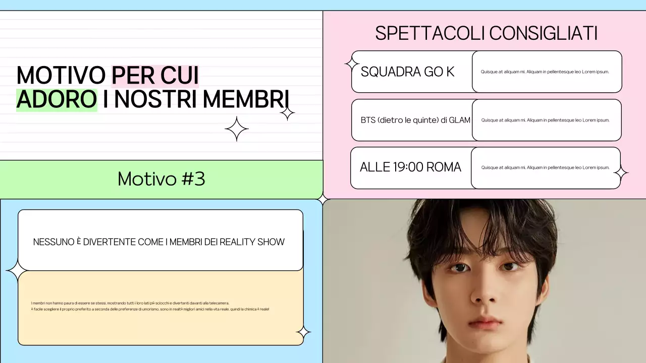 Promozione dei membri colorata e di tendenza