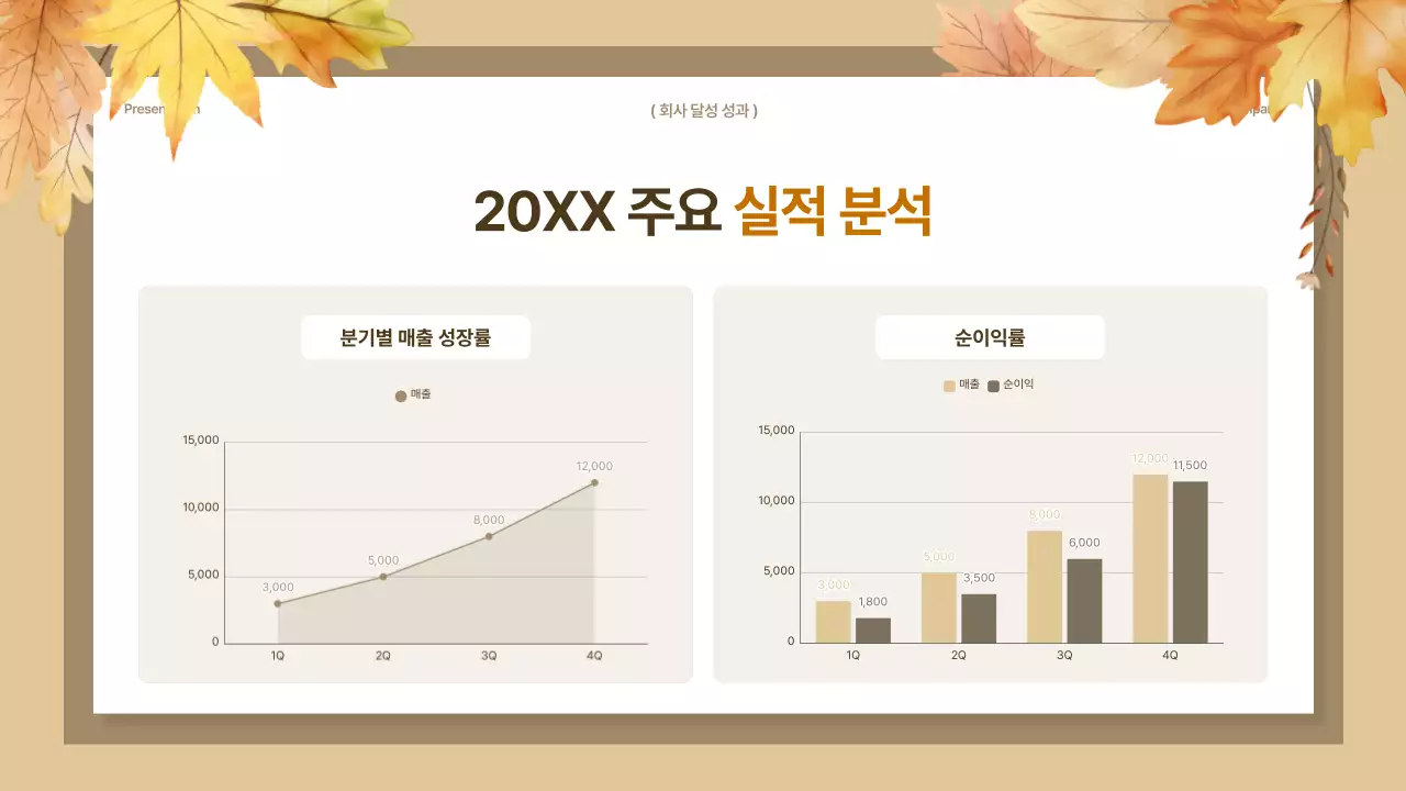 갈색과 베이지의 깔끔한 가을 워크숍 강의 자료