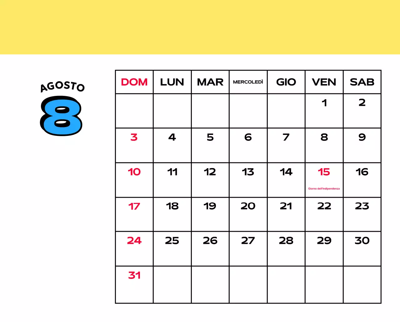 Calendari colorati con una varietà di illustrazioni retrò