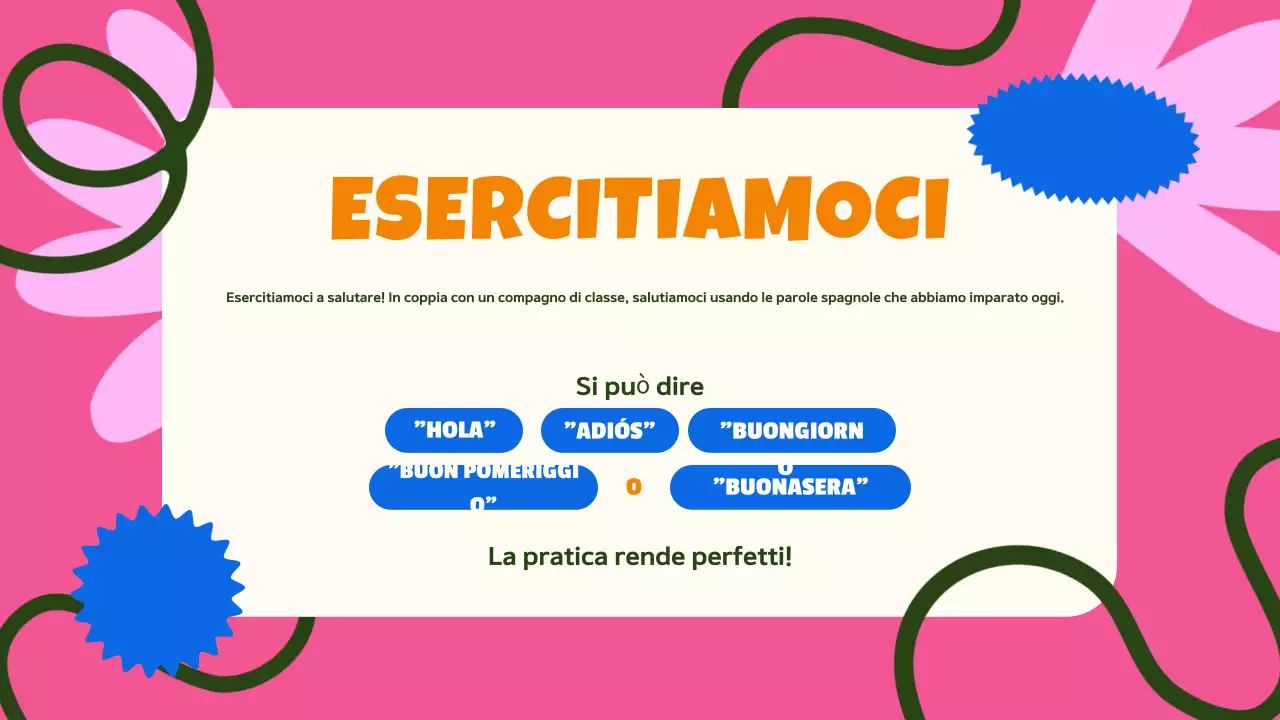 rosa blu colorato guida in classe