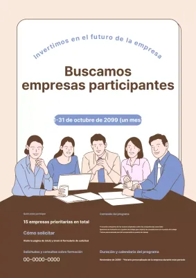 Anuncio de empleo Beige Simple