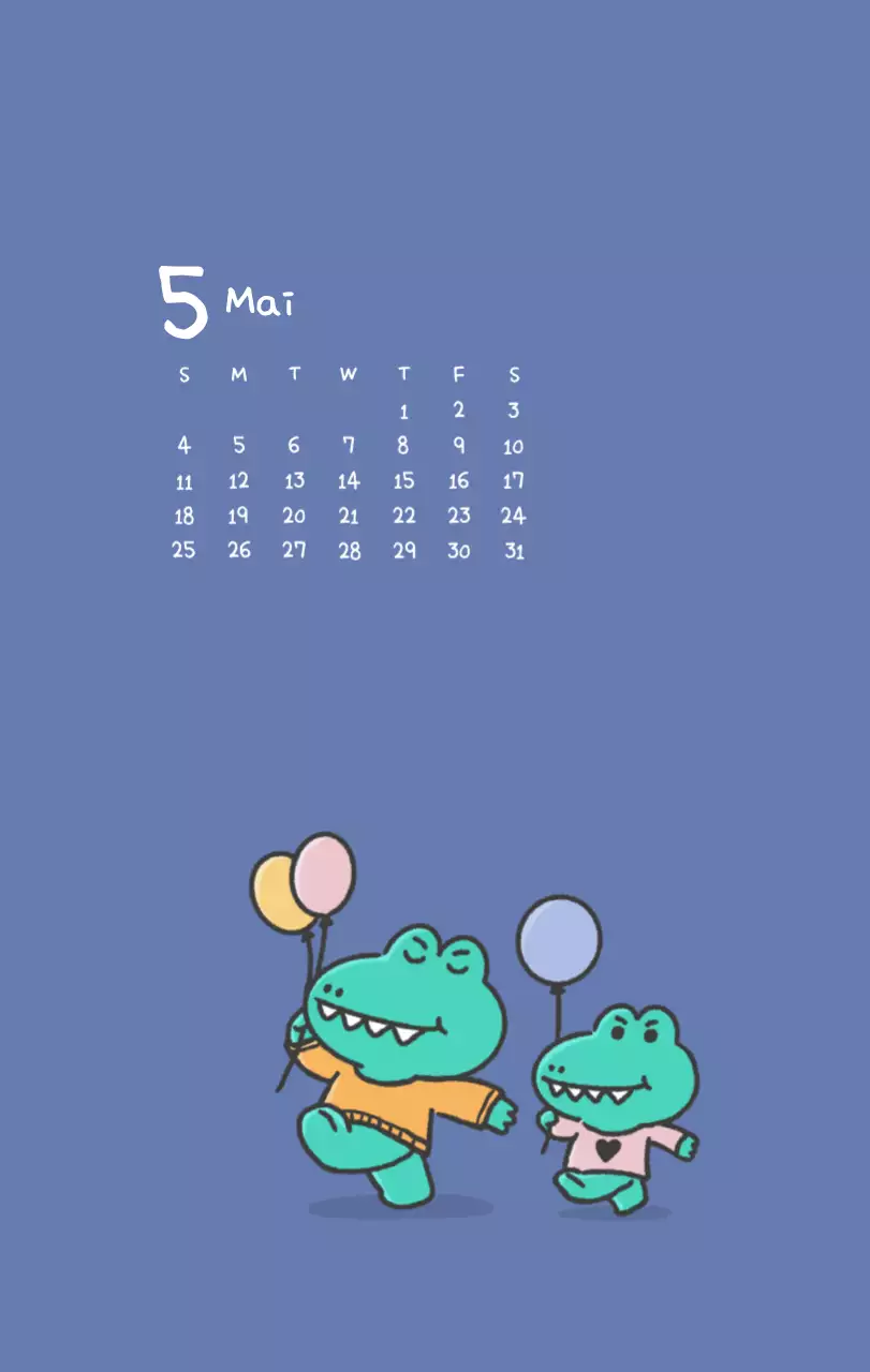 Ein Kalender mit einem niedlichen Ago-Illustrationskonzept