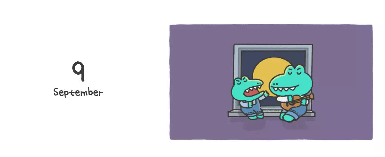 Een kalender met een schattig Ago-illustratieconcept