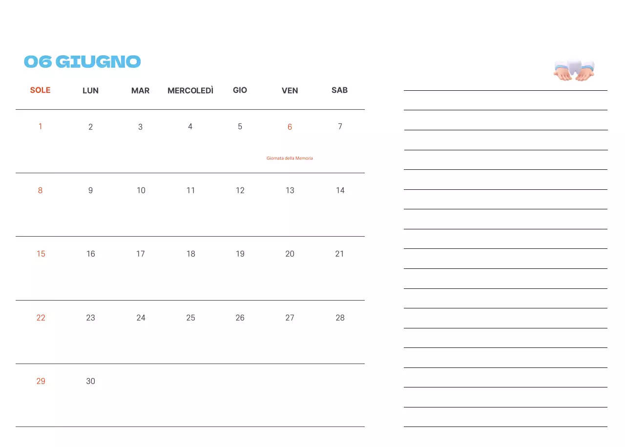 Un ospedale festivo con illustrazioni a tema salute e famiglia e accenti colorati