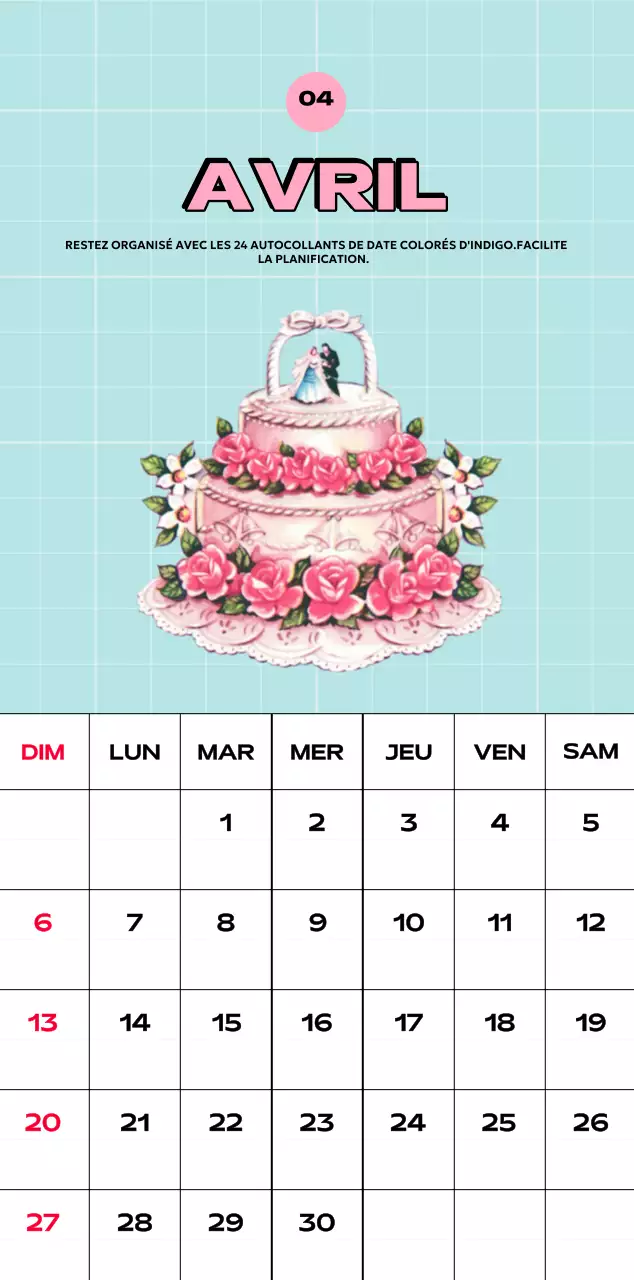 Calendriers colorés avec une variété d'illustrations rétro