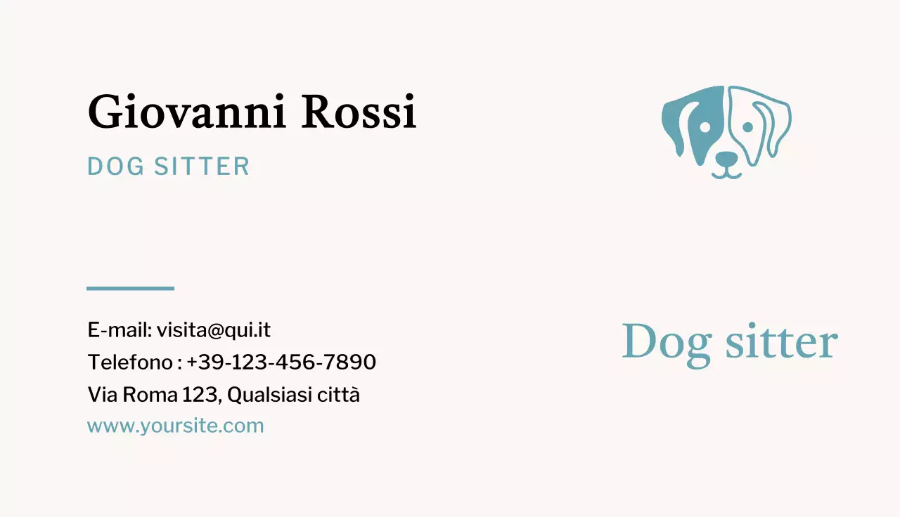 biglietto da visita minimal beige