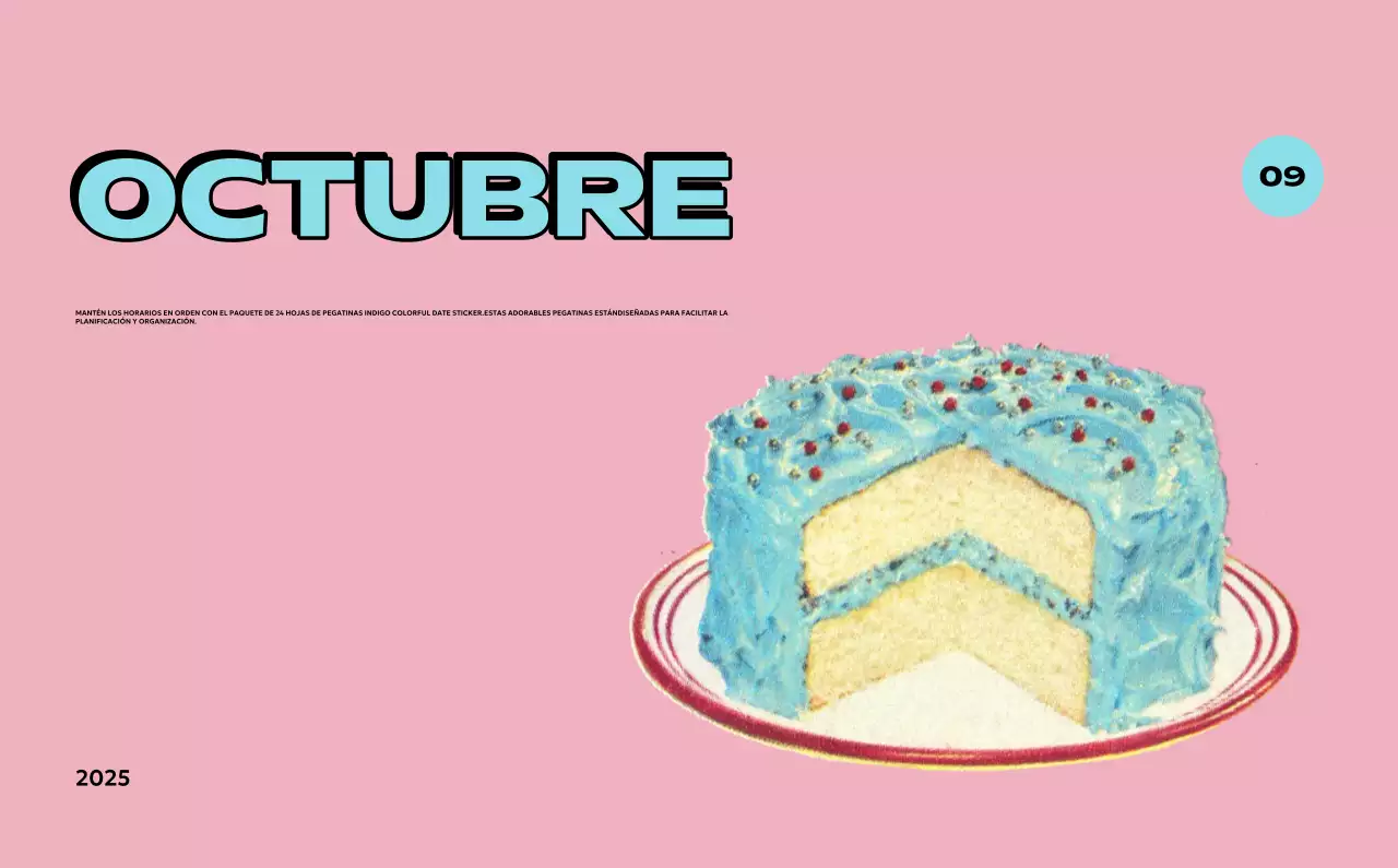 Coloridos calendarios con diversas ilustraciones retro