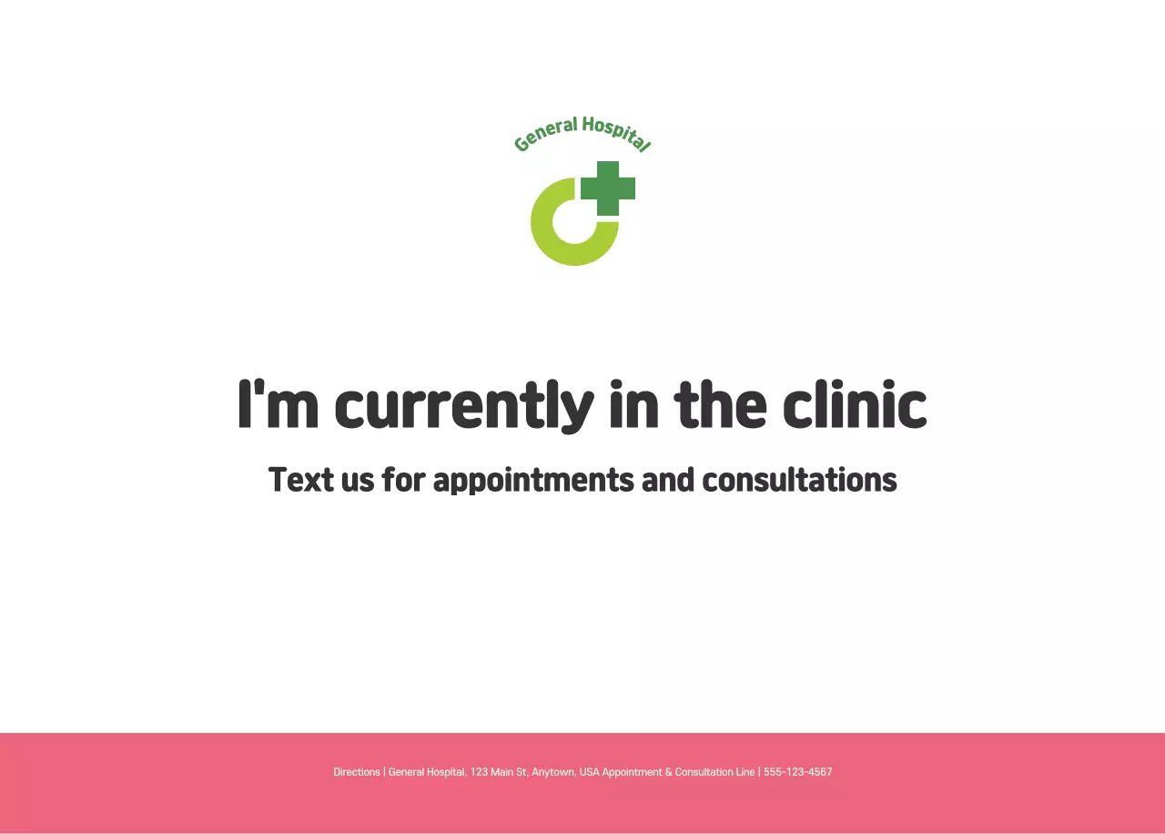 A holiday hospital with health and family themed illustrations and colorful accents