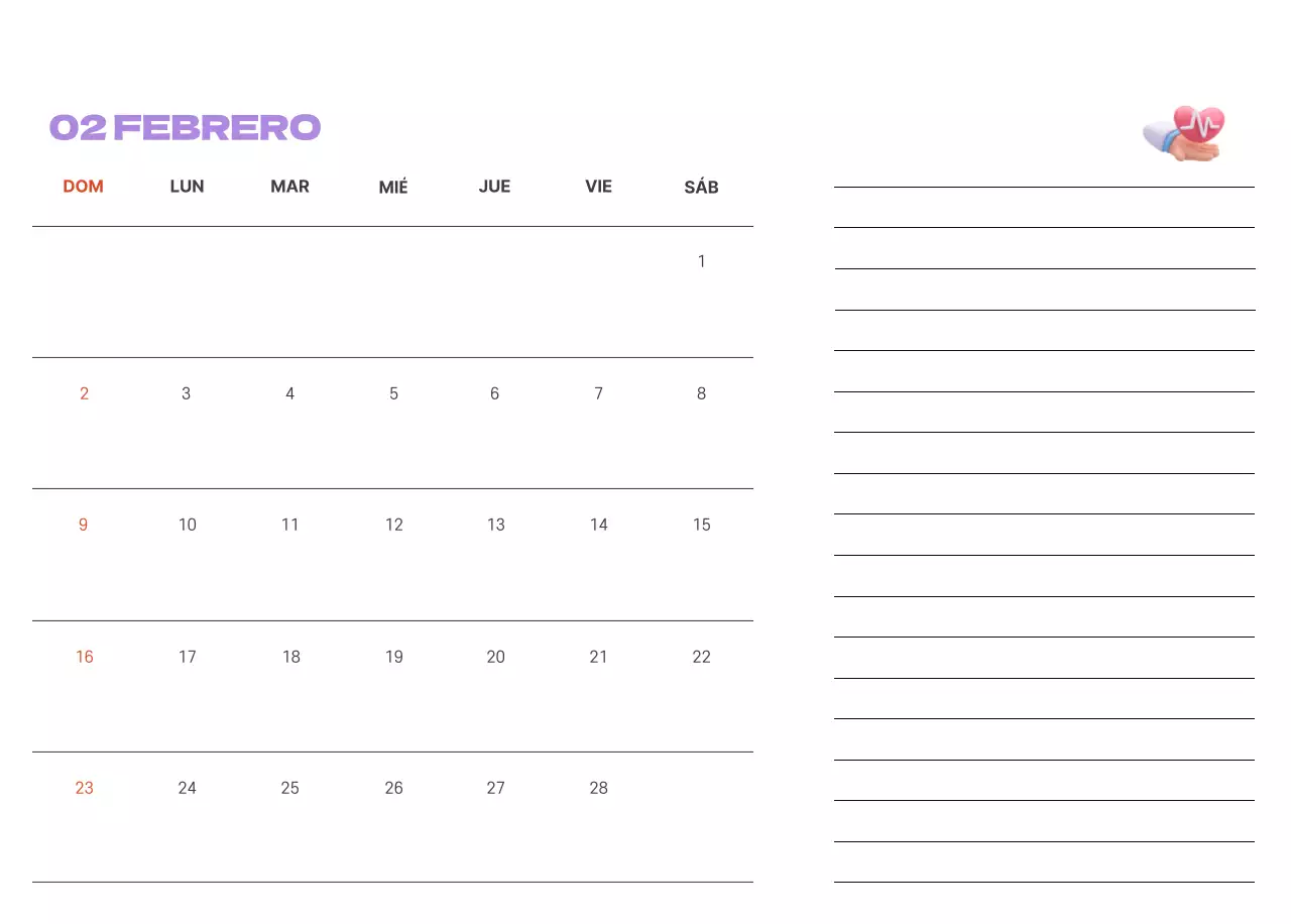 Un hospital festivo con ilustraciones de temática sanitaria y familiar y acentos de color