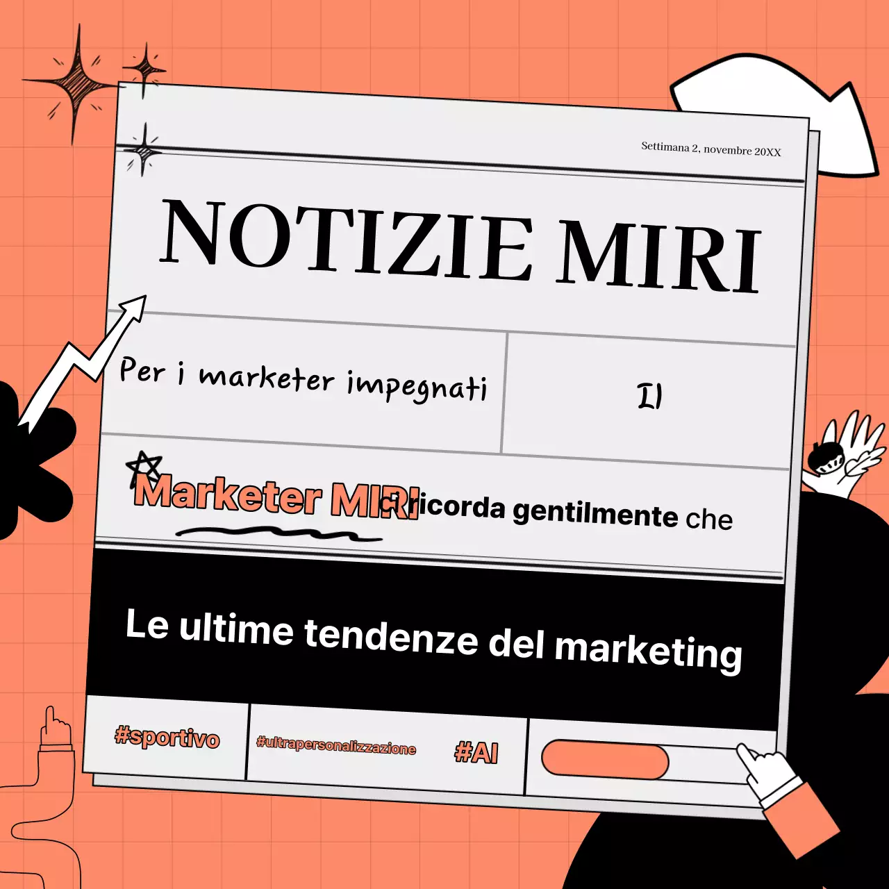 Promuovere il marketing moderno arancione
