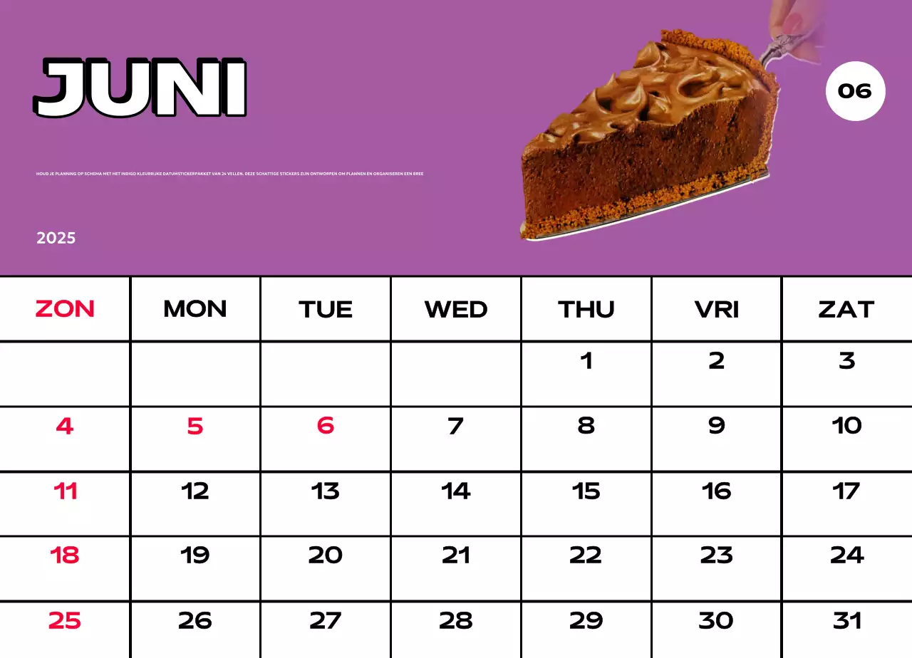 Kleurrijke kalenders met verschillende retro-illustraties