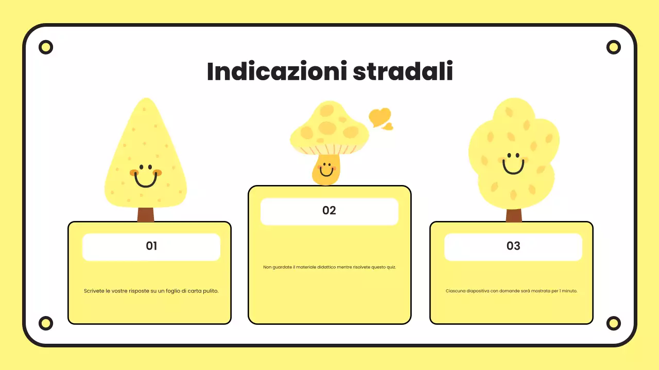 giallo semplice presentazione del quiz