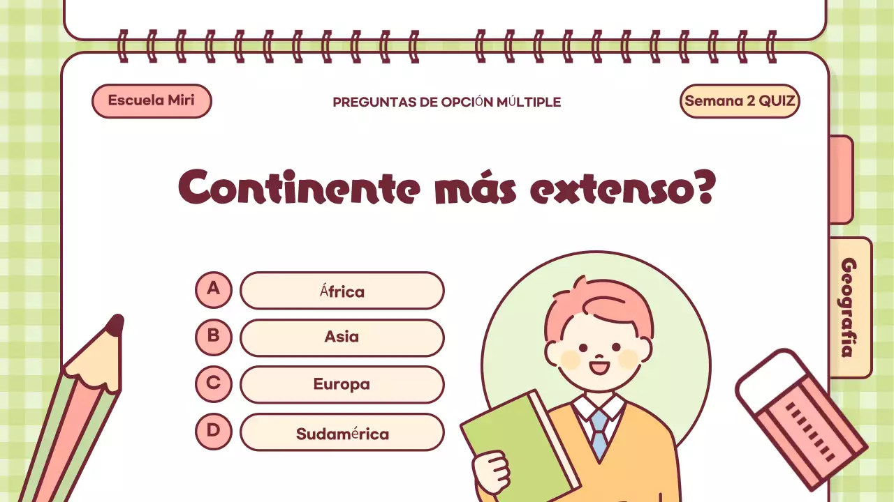 Pink Playful Quiz Time Presentación en clase