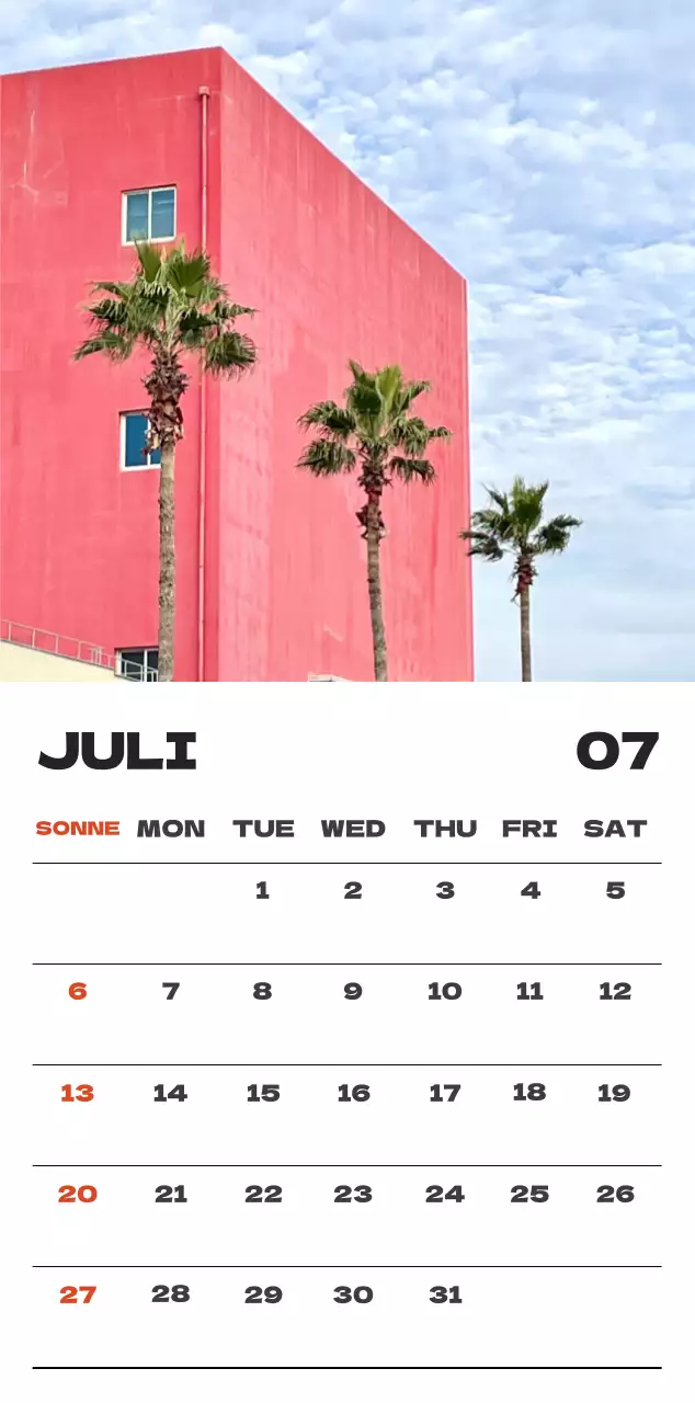 Himmel Foto sauber Kalender