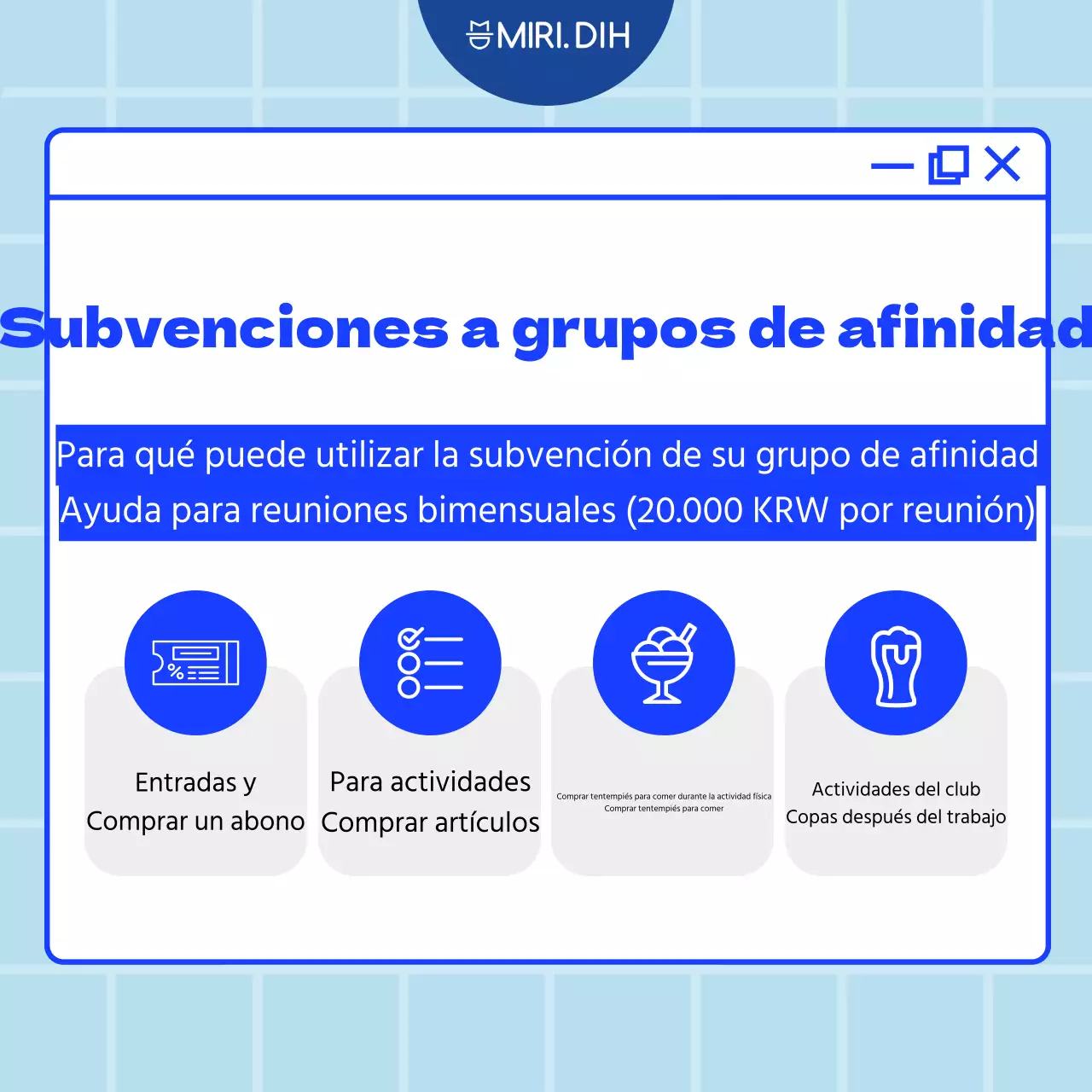 Descripción del Blue Tidy Club
