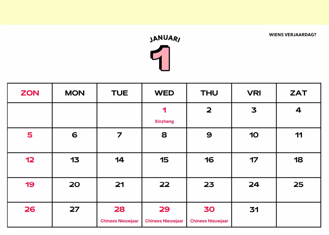 Kleurrijke kalenders met verschillende retro-illustraties